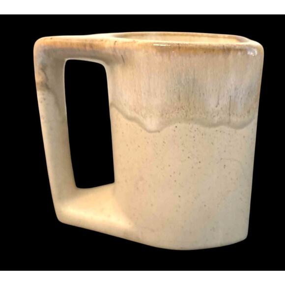 Rodolfo Padilla Signed Studio Pottery Mugs – Set of 2 Modernist Square Handle - Picture 2 of 6